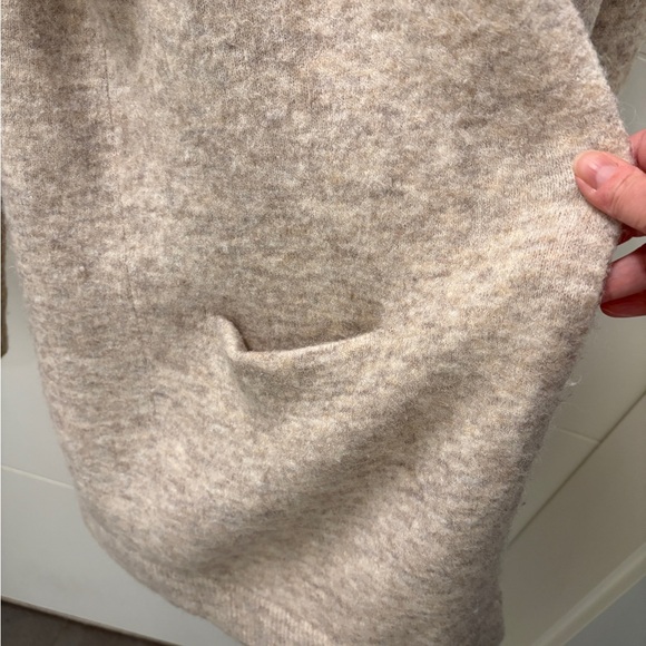 Wilfred Free Aronson Cream Open-Front Longline Cardigan, Alpaca Blend - Picture 7 of 9